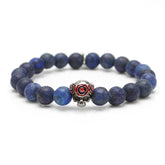 Gothic Skull Pop Rubber Bracelet Navy 39cm