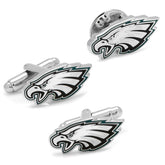 Philadelphia Eagles Cufflinks and Lapel Pin Gift Set