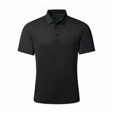 Grid Texture Stitchless Polo BLACK