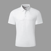 Shadow Plaid Stitchless Men's Polo White