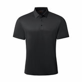 Diagonal Texture Stitchless Men's Polo Black