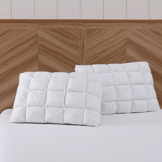 Luxe Down Alternative Chamber Pillow 2 Pack White