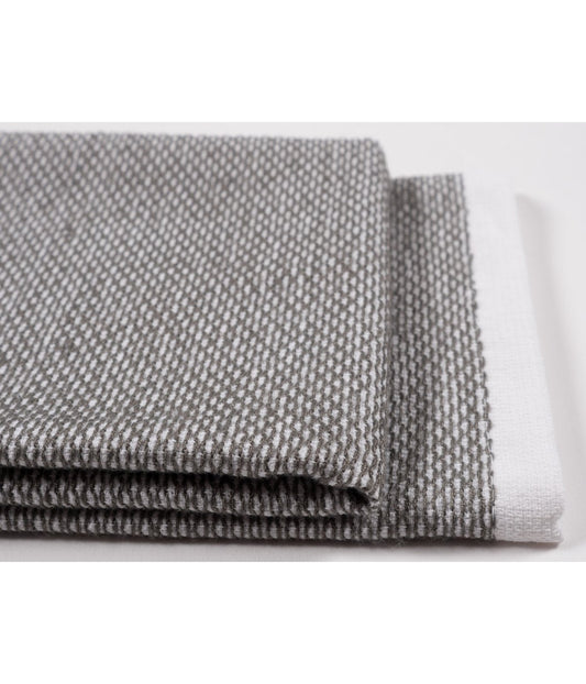 Reversible Terry Web Kitchen Towels 18 x 28 Inch Grey