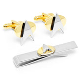 Star Trek Two Tone Delta Shield Cufflinks Tie Bar Gift Set