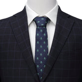 Mandalorian Helmet Dotted Navy Tie