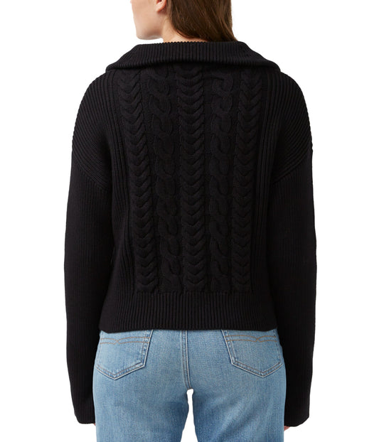 Sorella Long Sleeves 1/4 Zip Sweater Black