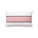 Striped Color Blocked Decorative Pillow Blush