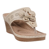 Women's Willa Gold Floral Wedge Sandals