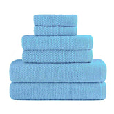 Dan River 6 Piece Popcorn Cotton Bath Towel Set.
