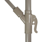 10ft Offset Outdoor Patio Umbrella With Hand Crank  Pink