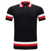 Heritage Stripe Knit Polo BLACK
