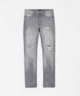 Skinny Rip and Repair Denim Pants - Grey