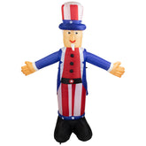 Lighted Inflatable Uncle Sam Patriotic Outdoor Decoration - 6'