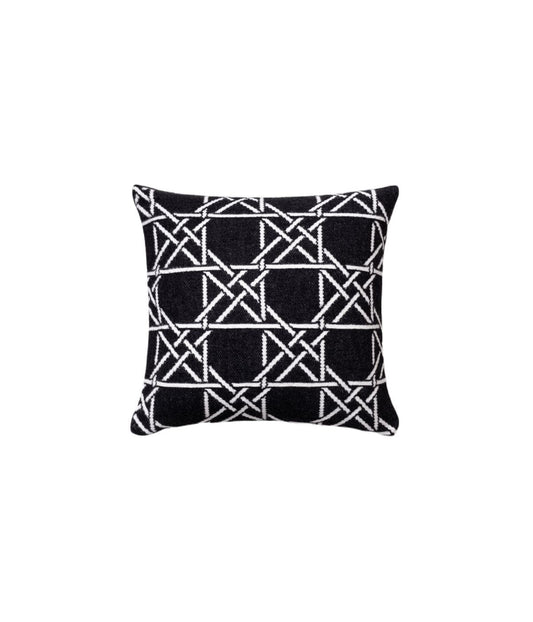Lattice Work Decorative Pillow Black