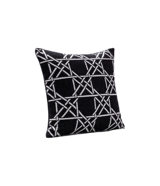 Lattice Work Decorative Pillow Black