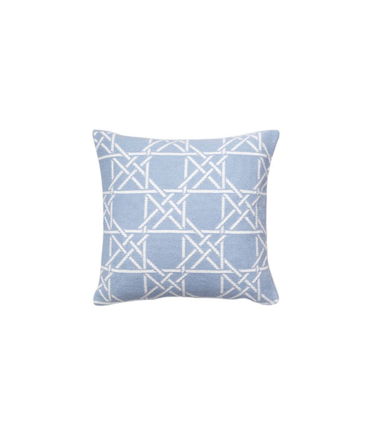 Lattice Work Decorative Pillow Blue