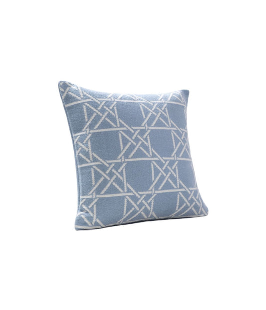 Lattice Work Decorative Pillow Blue