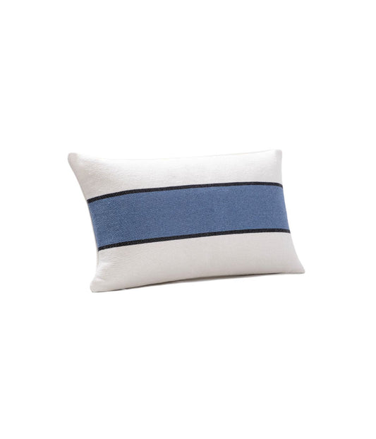 Striped Color Blocked Decorative Pillow Blue