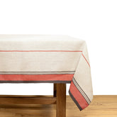 Eze Ivory & Red Tablecloth