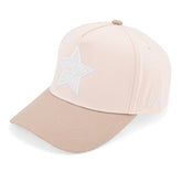 Vintage Havana Trucker Hat for Women – Khaki & Tan Adjustable Cap – Pearl Star