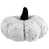 Knitted Fall Harvest Pumpkin - 7" - Ivory