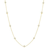 16" Station Bezel Necklace in Gold