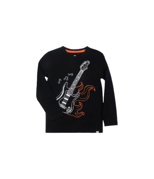 Graphic Long Sleeve - Electric Guitar Black