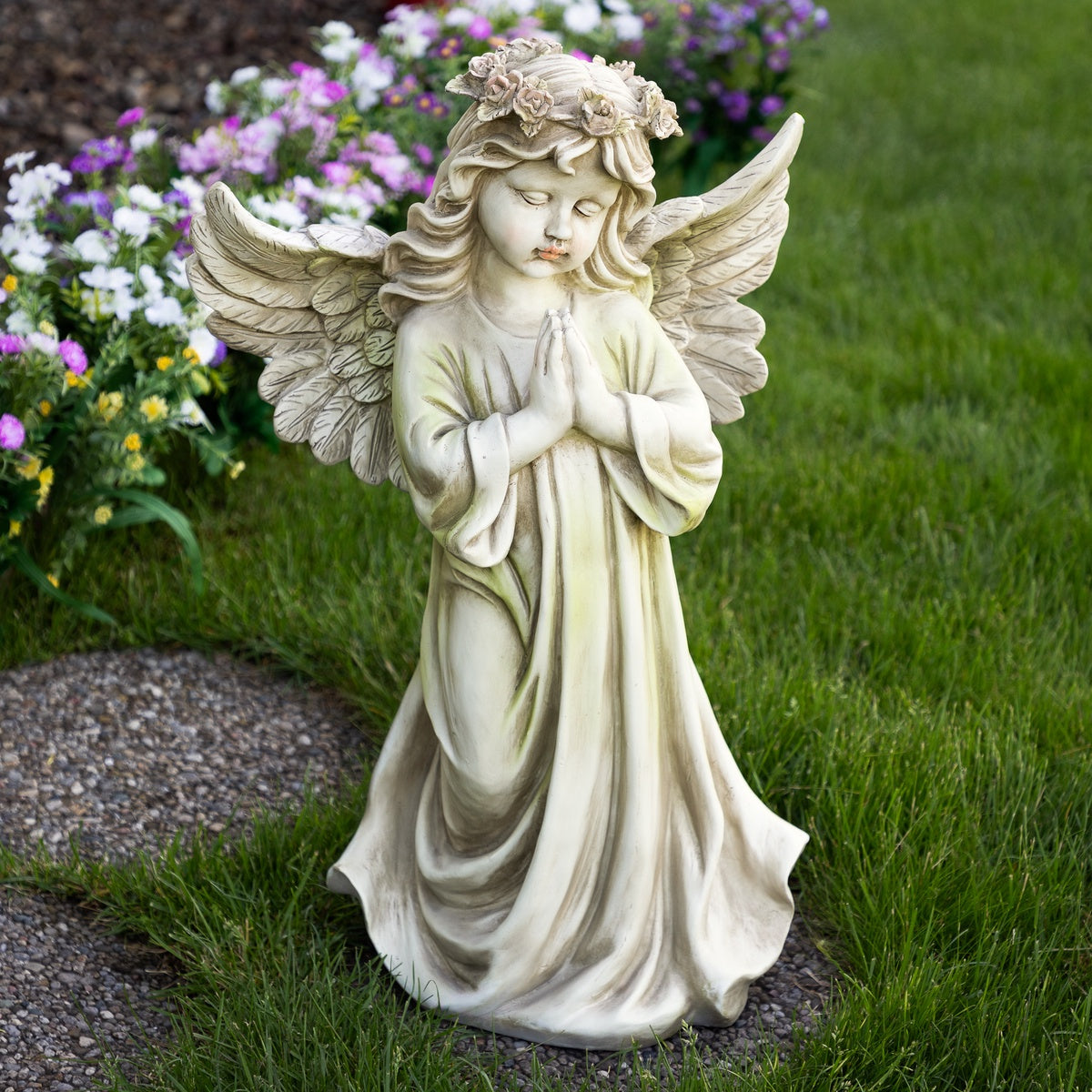 Northlight 27" Praying Angel Standing Outdoor Garden Statue - Default ...