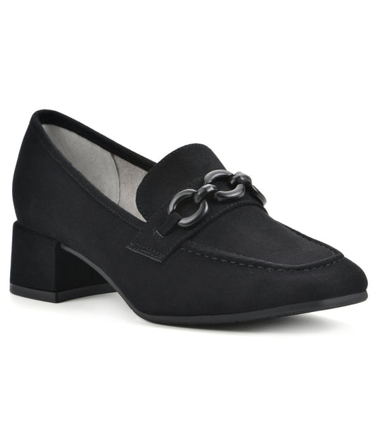 Quinbee Dress Loafers Black/Suedette