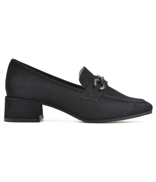 Quinbee Dress Loafers Black/Suedette