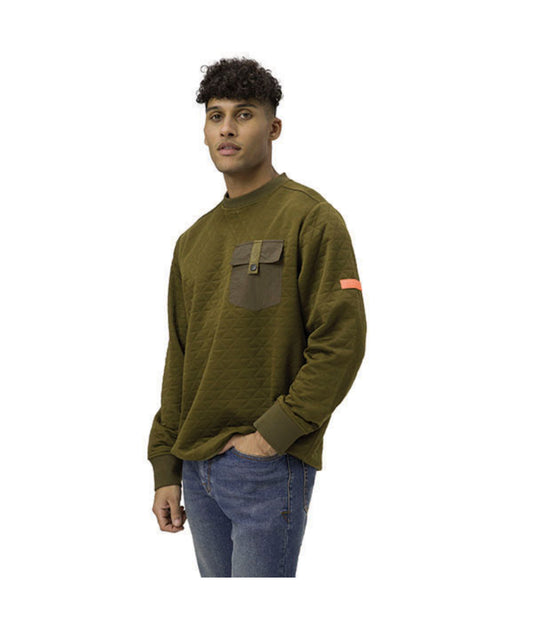Operation Freeze Quilted Crewneck Sweats Military Olive