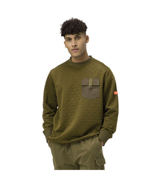 Operation Freeze Quilted Crewneck Sweats Military Olive