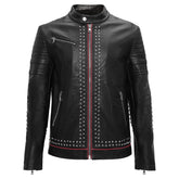 Urban Glimmer PU Leather Moto Jacket BLACK