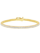 Classic Small Princess Tennis Bracelet Finished in 18kt Yellow Gold