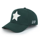 Vintage Havana Trucker Hat for Women – Forest Green Adjustable Cap – Pearl Star