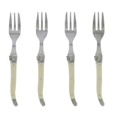 Set of 4 Laguiole Faux Ivory Cake Forks