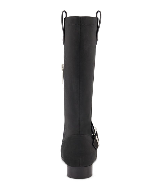 Tall Wester Feel With A Studded Strap Boot Black