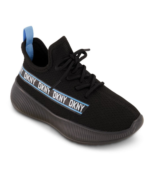 Slip On Knit Sneaker With Translusive Outsole Black