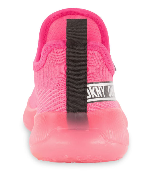 Slip On Knit Sneaker With Translusive Outsole Pink