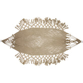 Macrame Hammock With Patterned Tassels - 78" X 31" - Brown