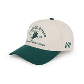 Vintage Havana Trucker Hat for Women & Men – Green & Tan Adjustable Cap – Embroidered "Vintage Rodeo"
