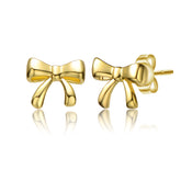 Baby/Toddler 14k Gold Plated Tiny Ribbons Stud Earrings