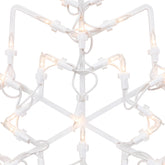 16" White Lighted Snowflake Christmas Window Silhouette