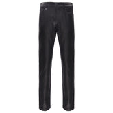 Men’s Elegant Black Textured Dress Pants BLACK