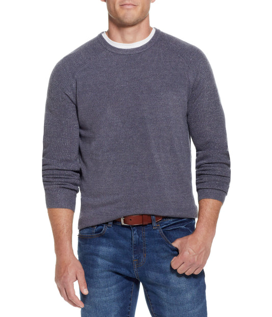 Soft Touch Crew Neck Sweater Grey Blue