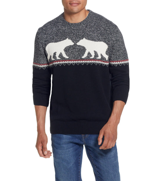 Bear Holiday Sweater Black
