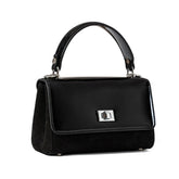 Lili Bag - Black Patent & Suede