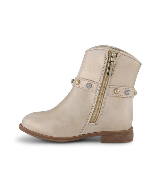 Layla Harness Ankle Western Boot Gold