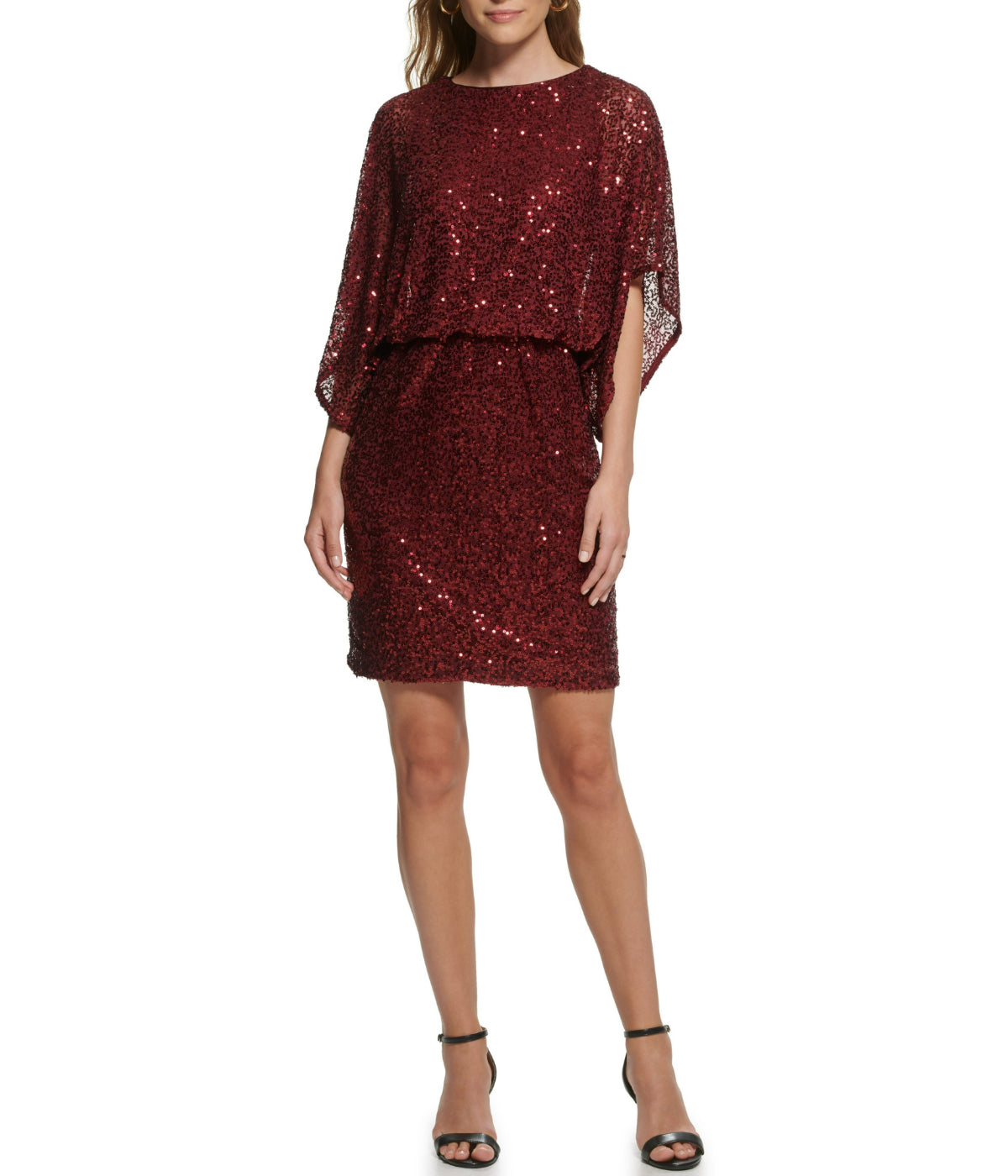 Jessica Howard 1Pc Dolman Sleeve Blouson Sheath Dress Ruby - Ruby Bonton Jessica Howard 1Pc Dolman Sleeve Blouson Sheath Dress Ruby - Ruby Bonton
