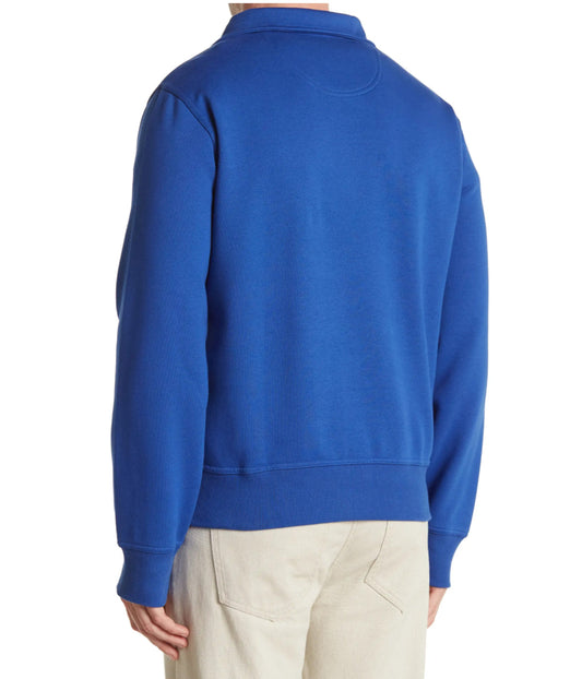 Quarter Zip Luxe Fleece Pullover Indigo Blue
